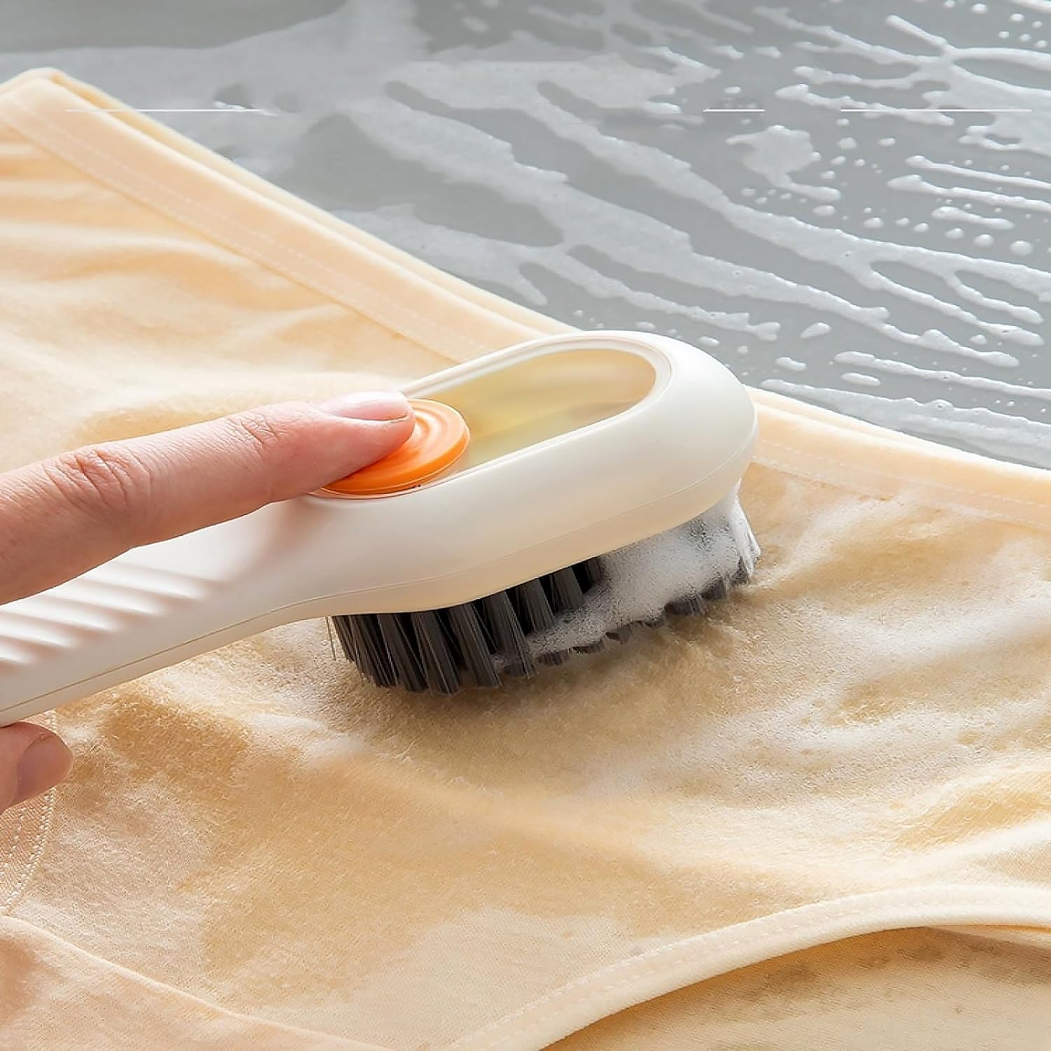 17928 Multifunctional Scrubbing Brush with Liquid / Soap Dispenser, Cleaning Brush with Liquid / Soap Dispenser, Shoe Brush for Cleaning, Cloth Cleaning Brush with Handle Liquid Shoe Brush For Shoe Clothes (1 Pc) 17928 Multifunctional Scrubbing Brush with Liquid / Soap Dispenser, Cleaning Brush with Liquid / Soap Dispenser, Shoe Brush for Cleaning, Cloth Cleaning Brush with Handle Liquid Shoe Brush For Shoe Clothes (1 Pc)